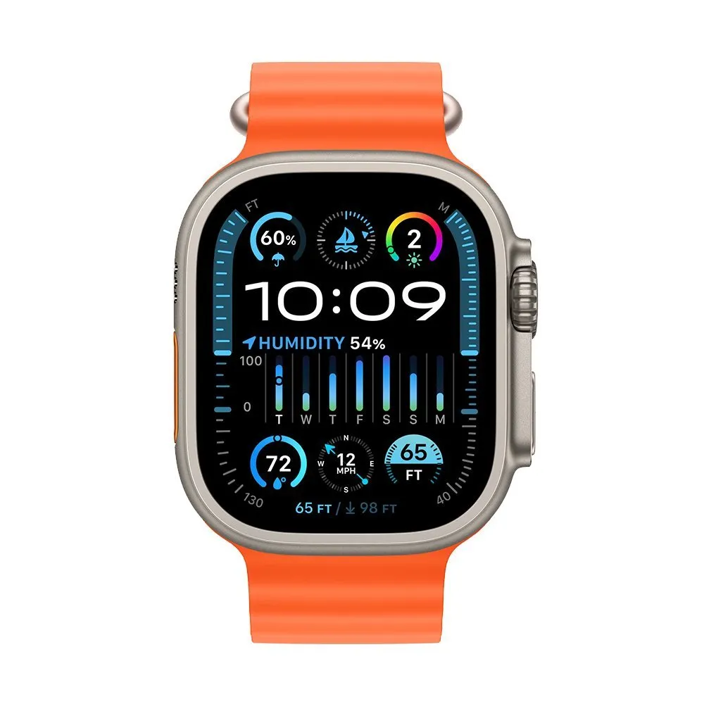 Apple Watch Ultra 2 49 mm (GPS+Cellular) Titanium Case Orange Ocean Band  (One Size) купить дешево онлайн по низкой цене в Магнитогорске